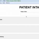 Patient portal intake form.
