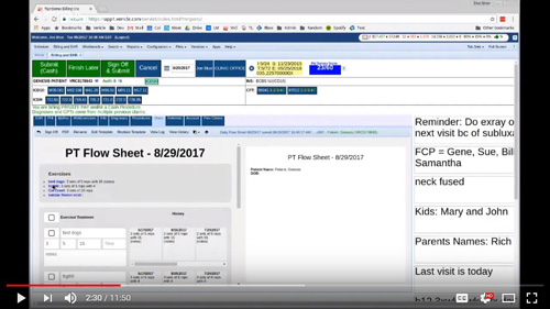 A new flow sheet has been incorporated into Genesis Chiropractic Software.