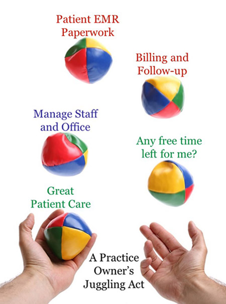 A Practice Owner's juggling act is easier with Genesis Chiropractic Software. It's the chiropractic holy grail.