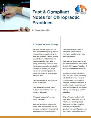 fast and complaint notes for chiropractic practices